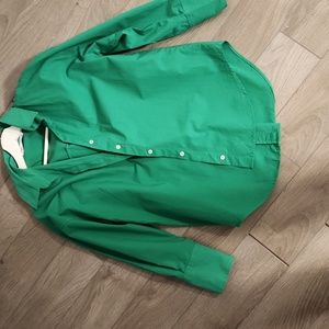 Button down poplin shirt, xsm but fits medium, new, never worn